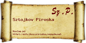 Sztojkov Piroska névjegykártya